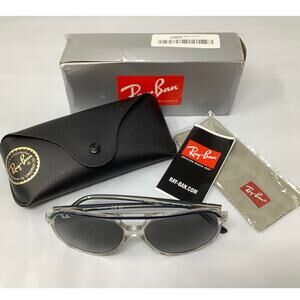 Ray Ban Women's Blue On Transparent Bill Square Sunglasses Classic O14-5